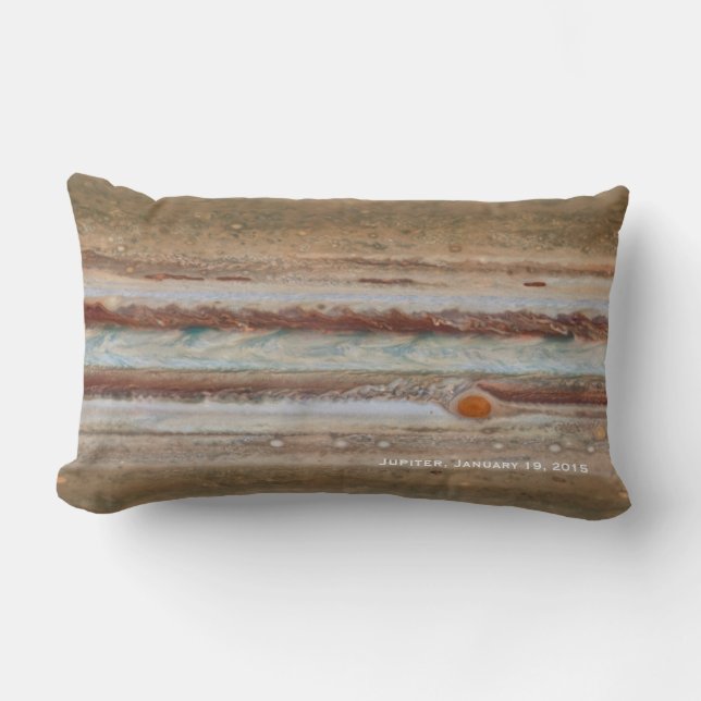 Coussin Rectangle Photo de gros plan de Jupiter Red Spot (Recto)