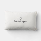 Coussin Rectangle Photo de l'anniversaire du Mariage de quarante ans (Verso)