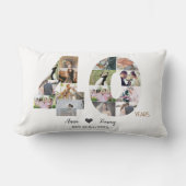 Coussin Rectangle Photo de l'anniversaire du Mariage de quarante ans (Recto)