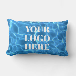 Coussin Rectangle Photo de piscine Aqua Blue pour votre logo
