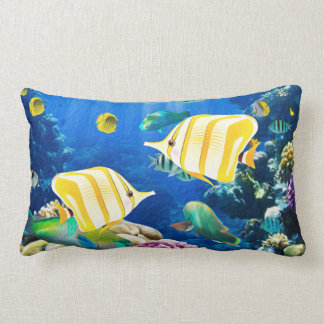 Coussin Rectangle Photo sous-marine de poissons de plage de mer