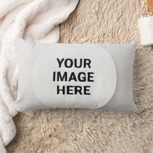 Coussin Rectangle Photo Upload Memory Keepsake Throw Pillow (Couverture)