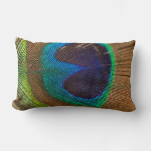 Coussin Rectangle Photographie de plumes de paon