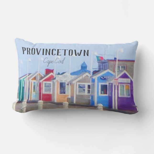 Coussin Rectangle Photographie de promenade de Provincetown Cape Cod (Recto)