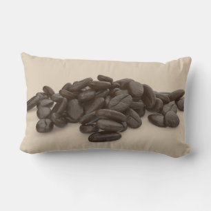 Coussin Rectangle Pile de grains de café rôtis