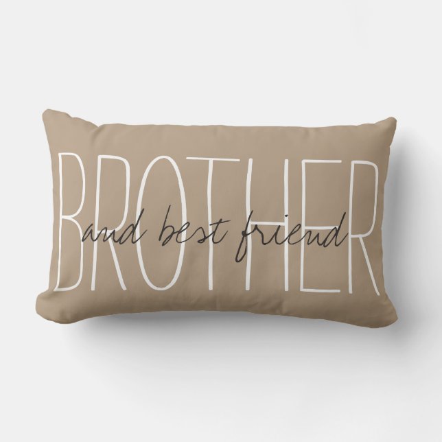 Coussin Rectangle PILLOW_ CHIC " FRÈRE… et meilleur ami… " (Recto)