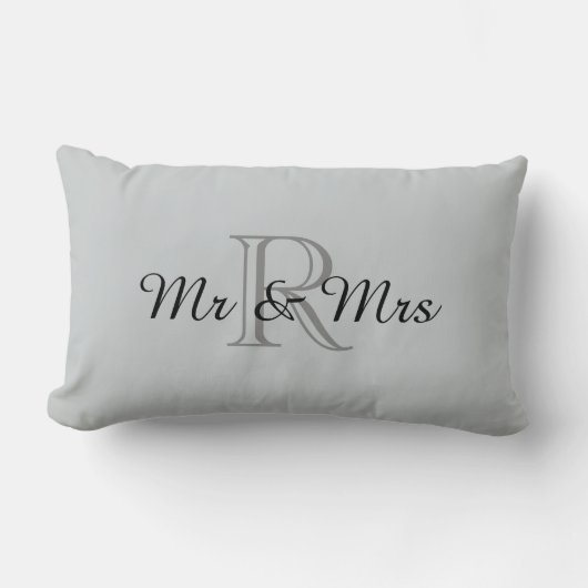 Coussin Rectangle PILLOW_ CHIC " M. et Mme" AU-DESSUS de MONOGRAMME (Recto)