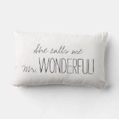 COUSSIN RECTANGLE PILLOW_ CHIC " M. WONDERFUL " (Verso)