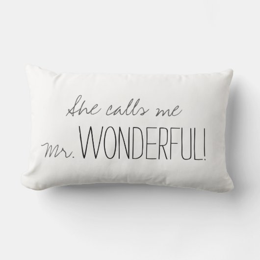 COUSSIN RECTANGLE PILLOW_ CHIC " M. WONDERFUL " (Recto)