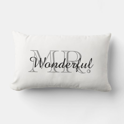 COUSSIN RECTANGLE PILLOW_ CHIC " M. WONDERFUL " (Recto)