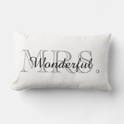 COUSSIN RECTANGLE PILLOW_ CHIC " MME WONDERFUL " (Recto)