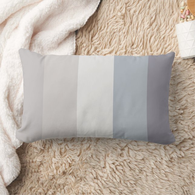 Coussin Rectangle Pillow de dossier rayé tons de terre teintes bleue (Couverture)