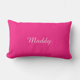 Coussin Rectangle Pilote à jet rose chaud - Nom personnalisable Pers