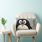 Coussin Rectangle Pingouin mignon de bande dessinée avec l'arrière - (Chaise)