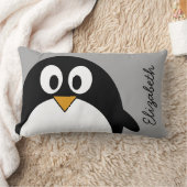 Coussin Rectangle Pingouin mignon de bande dessinée avec l'arrière - (Couverture)