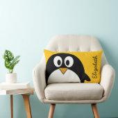 Coussin Rectangle Pingouin mignon et moderne de bande dessinée (Chaise)