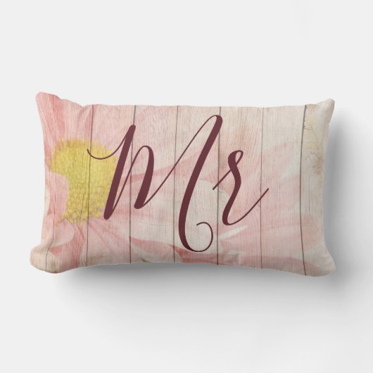 Coussin Rectangle Pink Floral M. et Mme. (Recto)