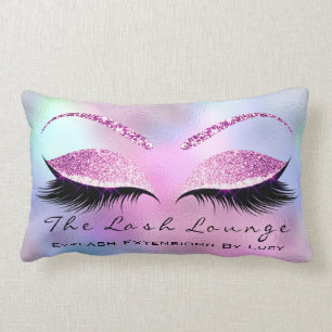 Coussin Rectangle Pink Fuchsia Parties scintillant Oeil maquillage L