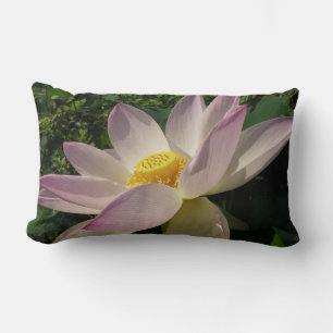 Coussin Rectangle Pink Lotus Flower III Summer Floral