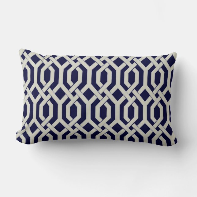 Coussin Rectangle PixDezines do-it-yourself couleurs/kew trellis/ble (Recto)