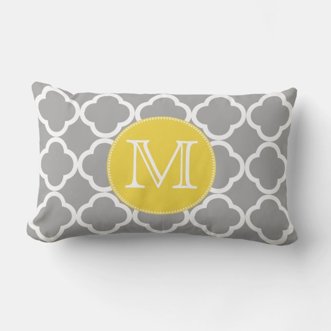Coussin Rectangle PixDezines do-it-yourself quartrefoil couleur/mono (Recto)