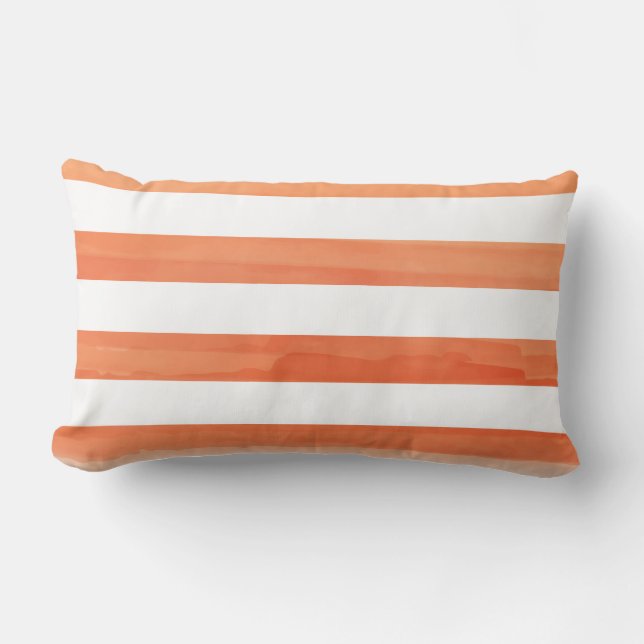 Coussin Rectangle PixDezines rayures/aquarelle numérique affecte (Recto)