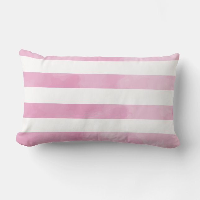 Coussin Rectangle PixDezines rayures/aquarelle numérique affecte (Recto)