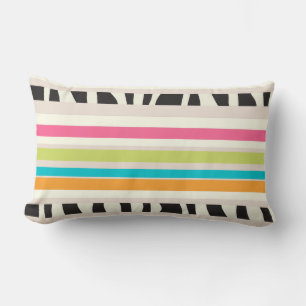 Coussin Rectangle PixDezines rayures/do-it-yourself couleur
