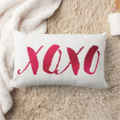 Coussin Rectangle PixDezines XOXO en Faux Red Foil (Couverture)