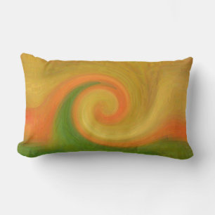 Coussin Rectangle Pixel Abstrait Automne Swirl