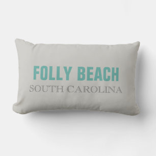 Coussin Rectangle Plage de Folly Caroline du Sud Pillow