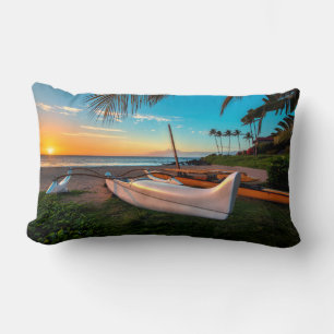 Coussin Rectangle Plage de Maui Sud au coucher du soleil   Maui, Haw