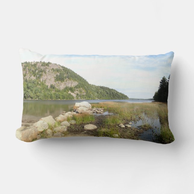 Coussin Rectangle Plage d'Echo Lake à Acadia National Park (Recto)