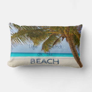 Coussin Rectangle Plage Tropicale Adorable.Palme