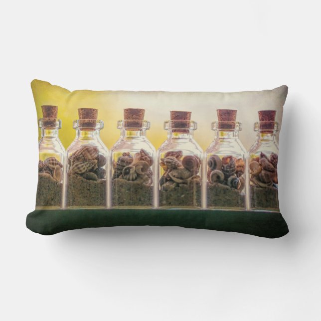 Coussin Rectangle Plages En Bouteille (Recto)