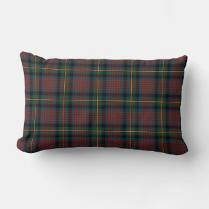 Coussin Rectangle Plaid d'écossais de clan de MacLennan de bleu