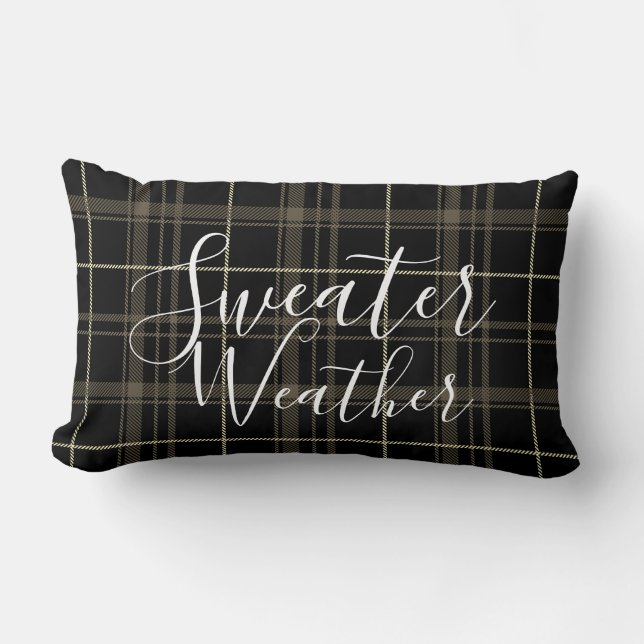 Coussin Rectangle Plaid météorologique (Recto)