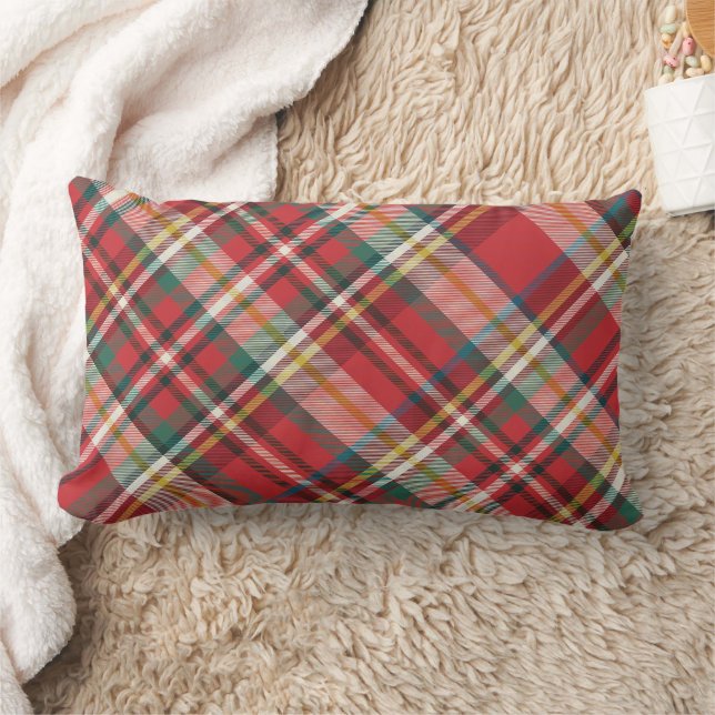 Coussin Rectangle Plaid Red Check Elegant Farmhouse Holiday (Couverture)