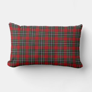 Coussin Rectangle Plaid rouge et vert d'écossais de Gillespie de