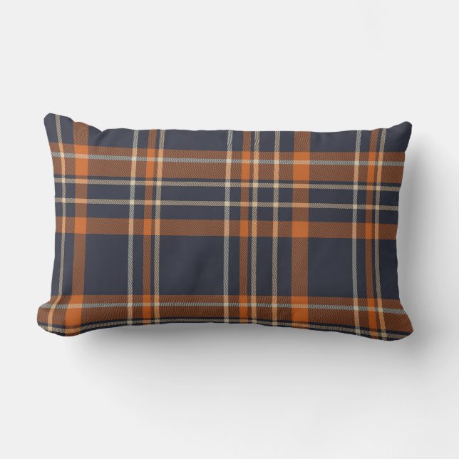 Coussin Rectangle Plaid rustique Noël/hiver (Recto)