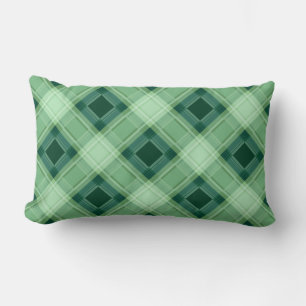 Coussin Rectangle Plaid vert