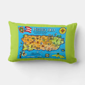 Coussin Rectangle Plaidoyer jetable en bleu clair de Porto Rico (Verso)