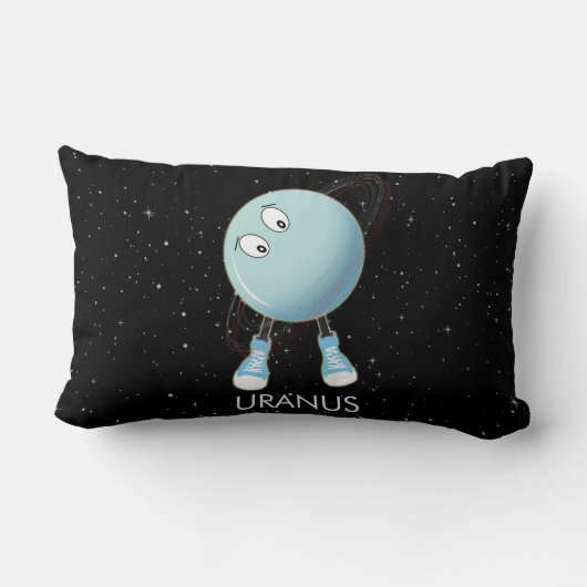 Coussin Rectangle Planet Uranus & Stars (Verso)