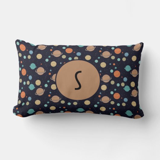 Coussin Rectangle Planètes système solaire pour enfants Saturn Jupit (Recto)
