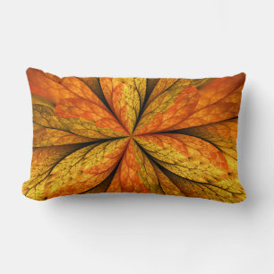 Coussin Rectangle Plante d'automne, Abstrait moderne Fractal Art Lea