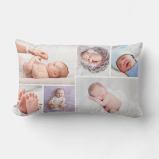 Coussin Rectangle Plaque de collage photo moderne pour nouveau-né 6