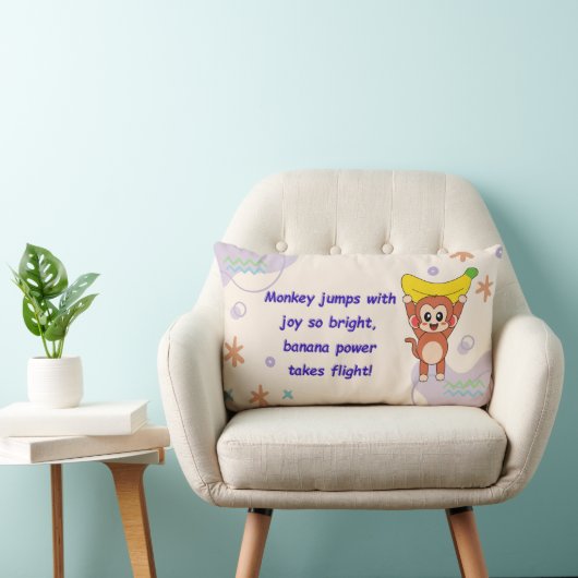 Coussin Rectangle Playful Monkey Poem (Chaise)
