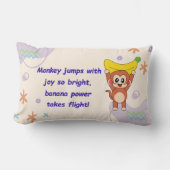 Coussin Rectangle Playful Monkey Poem (Recto)