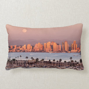 Coussin Rectangle Pleine lune sur San Diego