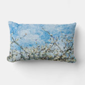 Coussin Rectangle Plum arbre fleurs blanches au printemps (Recto)
